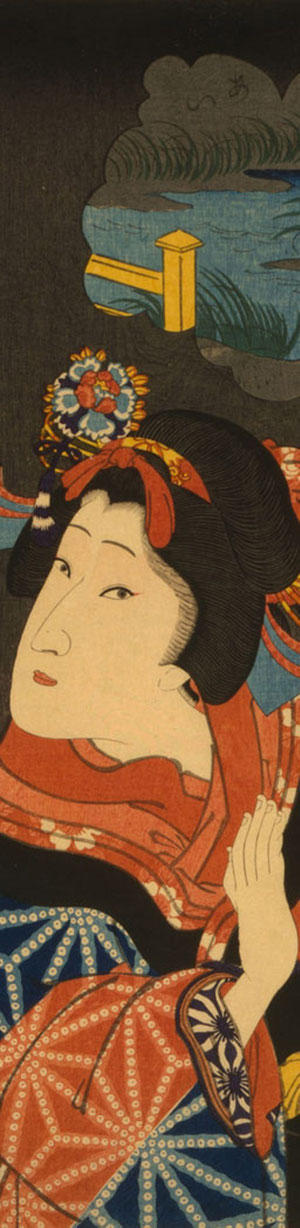 Die jungen Maiden Oshichi  (1867) von Utagawa Kuniteru
