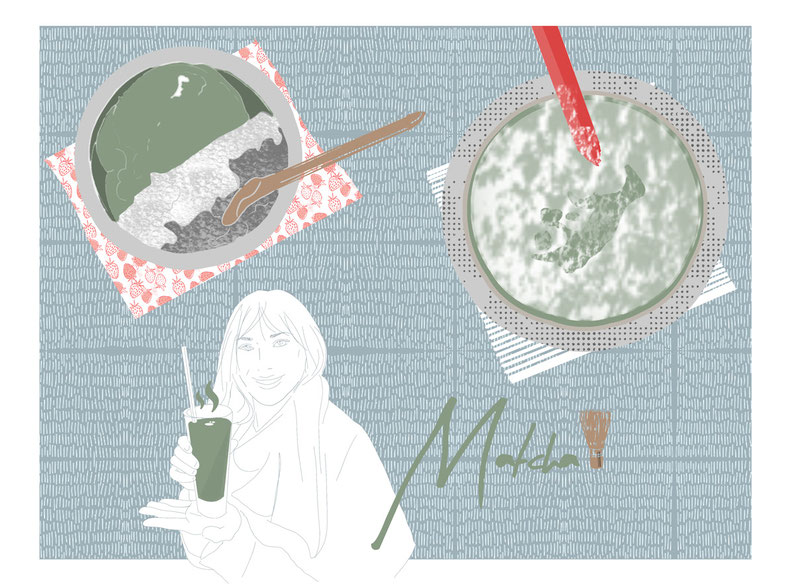 Floratcha liebt Matcha Illustration